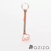 aziza 鏤空小象撞色吊飾鑰匙圈  撞色駝