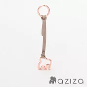 aziza 鏤空小象素色吊飾鑰匙圈  午茶駝