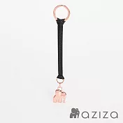 aziza 實心小象素色吊飾鑰匙圈  經典黑