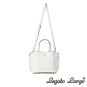 Legato Largo 新版 驚異的輕量化 小法式輕便簡約 手提斜背兩用包- 象牙白