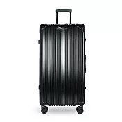 DF travel - YC系列運動鋁框避震TSA密碼鎖霧面胖胖箱30吋鋁框旅行箱-共6色 黑色