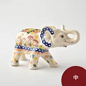 波蘭陶 綠野仙蹤系列 大象擺飾 中 波蘭手工製