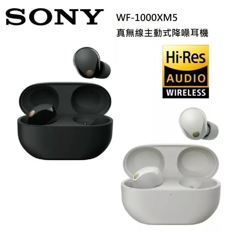 《優惠倒數》SONY 索尼 WF-1000XM5 主動式降噪 真無線入耳式耳機 台灣公司貨 銀色 銀色