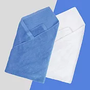 【OKPOLO】台灣製造純棉抱巾-2條入(給寶貝最好的呵護) 天藍*1+純白*1