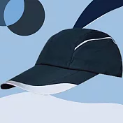 【OKPOLO】運動路跑走步反光帽(透氣舒適) 深藍