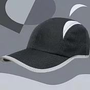 【OKPOLO】台灣製造反光透氣路跑帽(透氣舒適) 黑