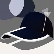 【OKPOLO】對折款反光長眉透氣布帽(透氣舒適) 黑