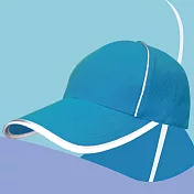 【OKPOLO】反光長眉透氣布帽(舒適透氣) 水藍