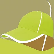 【OKPOLO】反光長眉透氣布帽(舒適透氣) 螢光黃