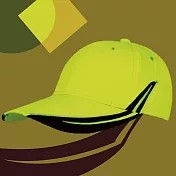【OKPOLO】電繡剪接高爾夫球帽(透氣舒適) 螢光黃