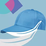 【OKPOLO】電繡剪接高爾夫球帽(透氣舒適) 水藍