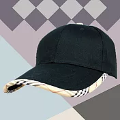 【OKPOLO】經典格紋休閒帽(透氣舒適) 黑/格紋