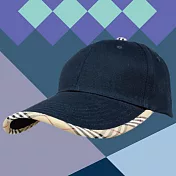 【OKPOLO】經典格紋休閒帽(透氣舒適) 深藍/格紋