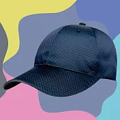 【OKPOLO】蜂巢格反光休閒帽(運動休閒時的最佳夥伴) 深藍