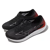 Mizuno 競速跑鞋 Duel Flash 男鞋 黑 紅 輕量 路跑 運動鞋 美津濃 U1GD2380-01 26.5cm BLACK/RED
