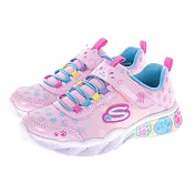 SKECHERS PRETTY PAWS 燈鞋 女童休閒鞋-粉彩-319301LPKMT 21 粉紅色