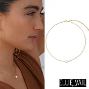 ELLIE VAIL 邁阿密防水珠寶 單顆淡水珍珠頸鍊 簡約金色頸鍊 Shayla Dainty Pearl
