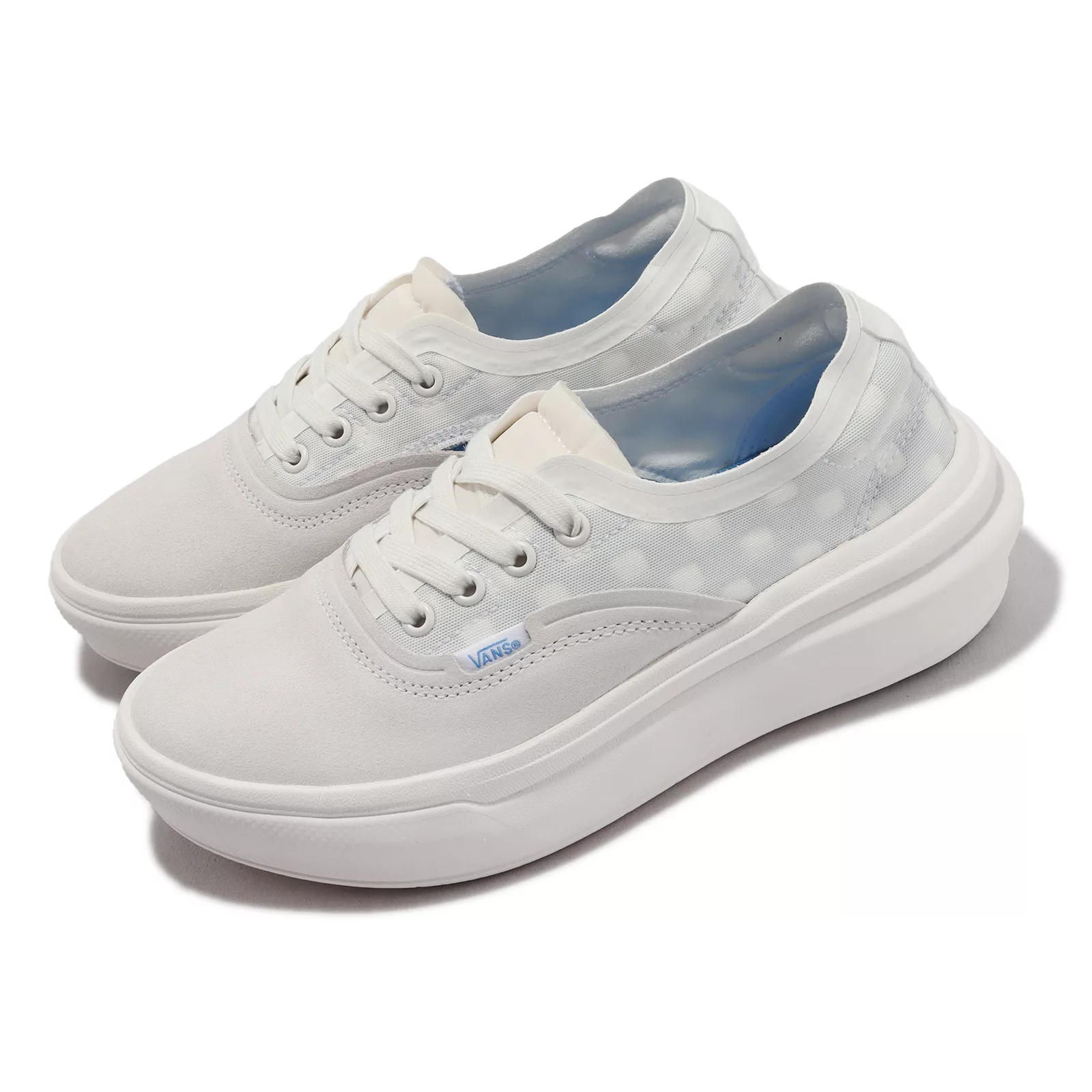 Vans 休閒鞋 Authentic Over 男鞋 女鞋 白 全白 厚底 增高 麂皮 經典 VN0007NVWWW