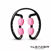 【Leader X 】多功能環狀夾壓包覆 按摩紓壓瘦腿神器(兩色任選) 粉紅