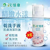 【次綠康】精緻水漾乾洗手液60mlx6罐(HWWS-N606) 白色