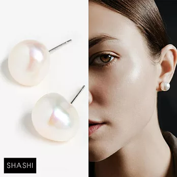 SHASHI 紐約品牌 Pearl Stud 金色淡水珍珠耳環 經典大珍珠耳環