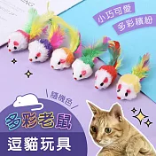 Mr.OC橘貓先生 多彩老鼠逗貓玩具(10入組) 隨機色