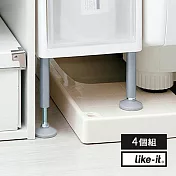【like-it】日本製可堆疊抽屜式收納箱專用腳柱(MOS純白系列)
