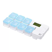 小樹屋-週計算鬧鐘提醒7天型電子藥盒 藍色