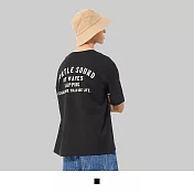 【男人幫大尺碼】T1690台灣製造純棉LIFE印花圖案T恤 XS 黑色