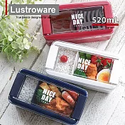 【Lustroware】日本岩崎小清新風保鮮便當盒/餐盒-520ml 四色任選(原廠總代理) 藍色
