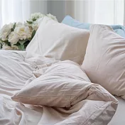 純粹眠｜輕奢棉系列-床包四件組(雙人加大) 輕柔米