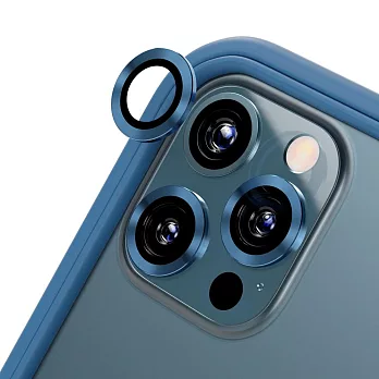 犀牛盾 iPhone 12 Pro Max (6.7吋) 9H 鏡頭玻璃保護貼 (三片/組) - 藍