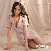 被窩的秘密 甜心純欲小護士角色扮演服。粉色