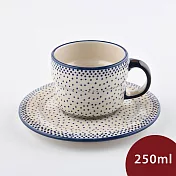 波蘭陶 純淨物語系列 咖啡杯盤組 250ml 波蘭手工製