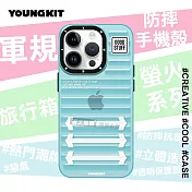 YOUNGKIT原創潮流 iPhone 14 Pro 6.1吋 螢火系列 立體透彩防摔手機殼  (遠峰藍)