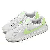 Nike 休閒鞋 Wmns Court Royale 女鞋 白 螢光綠 小白鞋 復古 皮革 網球風 749867-121