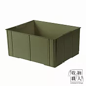 【收納職人】工業風可堆疊耐重收納盒/收納籃/儲物盒_3入/組(S+M+L) 軍綠