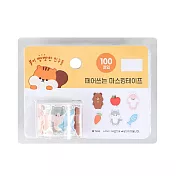 韓國 Quokka 短尾矮袋鼠 捲條貼紙 100張 黃B