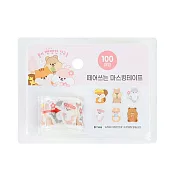韓國 Quokka 短尾矮袋鼠 捲條貼紙 100張 粉B