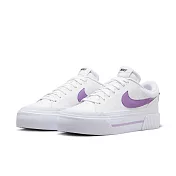 NIKE WMNS COURT LEGACY LIFT 女休閒鞋-白紫-DM7590103 US5.5 白色