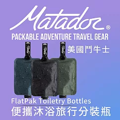 【Matador 鬥牛士】FlatPak Toiletry Bottle 便攜沐浴旅行分裝瓶─3色組