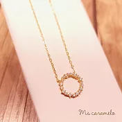 【U】焦糖小姐 Ms caramelo - 925純銀 幸褔圈圈 鋯石項鍊