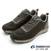 MOONSTAR 輕量3E寬楦透氣健走飛織休閒鞋 JP25.5 綠