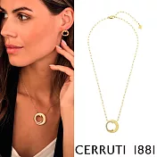 【Cerruti 1881】限量2折 義大利經典PLEAT項鍊 全新專櫃展示品(CN1002 金色)