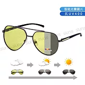 【SUNS】日夜兩用感光變色偏光太陽眼鏡 飛行員鏡框 抗UV400 防眩光 S3456