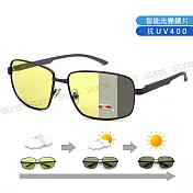 【SUNS】日夜兩用感光變色偏光太陽眼鏡 方框墨鏡 抗UV400 防眩光 S3783