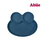 abiie 蛙式三餐-吸盤式矽膠餐盤 蝶豆花藍