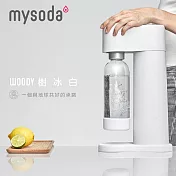 【mysoda】芬蘭木質氣泡水機(白)WD002-贈水瓶2入
