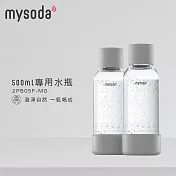 【mysoda】500ml專用水瓶(灰)-2入