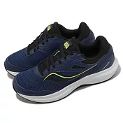 Saucony 慢跑鞋 Cohesion 16 2E 寬楦 男鞋 靛藍 綠 緩震 透氣 運動鞋 索康尼 S2078232